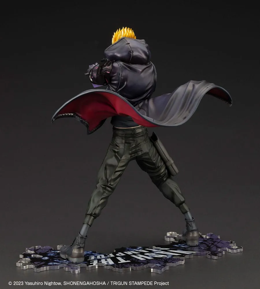 Trigun Stampede ARTFXJ Statue 1/8 Vash the Stampede The Gunman in Black Ver. 22 cm